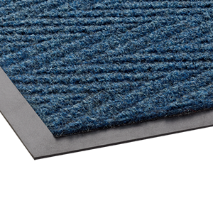 Crown Matting CN 0035SB Chevron 3'x5' Steel Blue Indoor Entrance Mat
