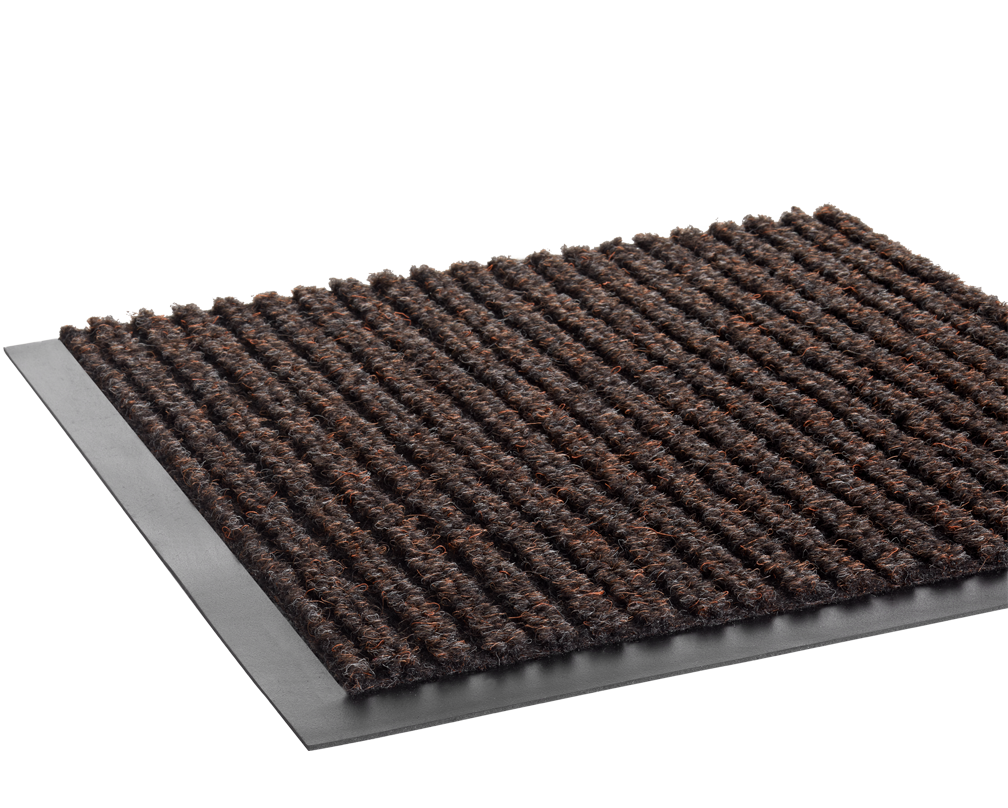Crown Matting NR 0034BR Needle-Rib 3'x4' Brown Indoor Entrance Mat