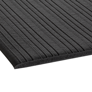 Crown Matting FL 3660BK Tuff-Spun 3/8 Rib-Surface 3'x5' Black Anti-Fatigue Dry Area Mat