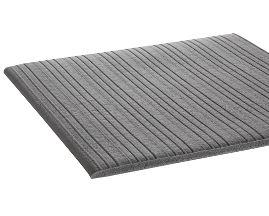 Crown Matting FL 2436GY Tuff-Spun 3/8 Rib-Surface 2'x3' Gray Anti-Fatigue Dry Area Mat