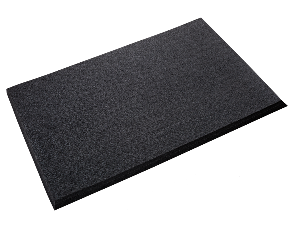 Crown Matting AZ 0023BK Alleviator 2'x3' Black Anti-Fatigue Dry Area Mat