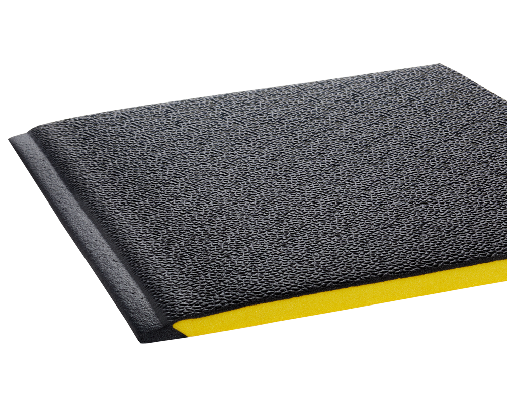 Crown Matting WB 0312KP Wear-Bond Tuff-Spun Pebble-Surface 3'x12' Black Anti-Fatigue Dry Area Mat