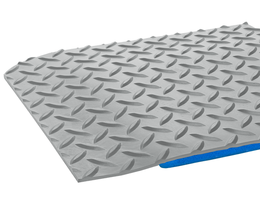 Crown Matting WDR1224GY-75 Workers-Delight Deck Plate 2'x75' Gray Anti-Fatigue Dry Area Mat