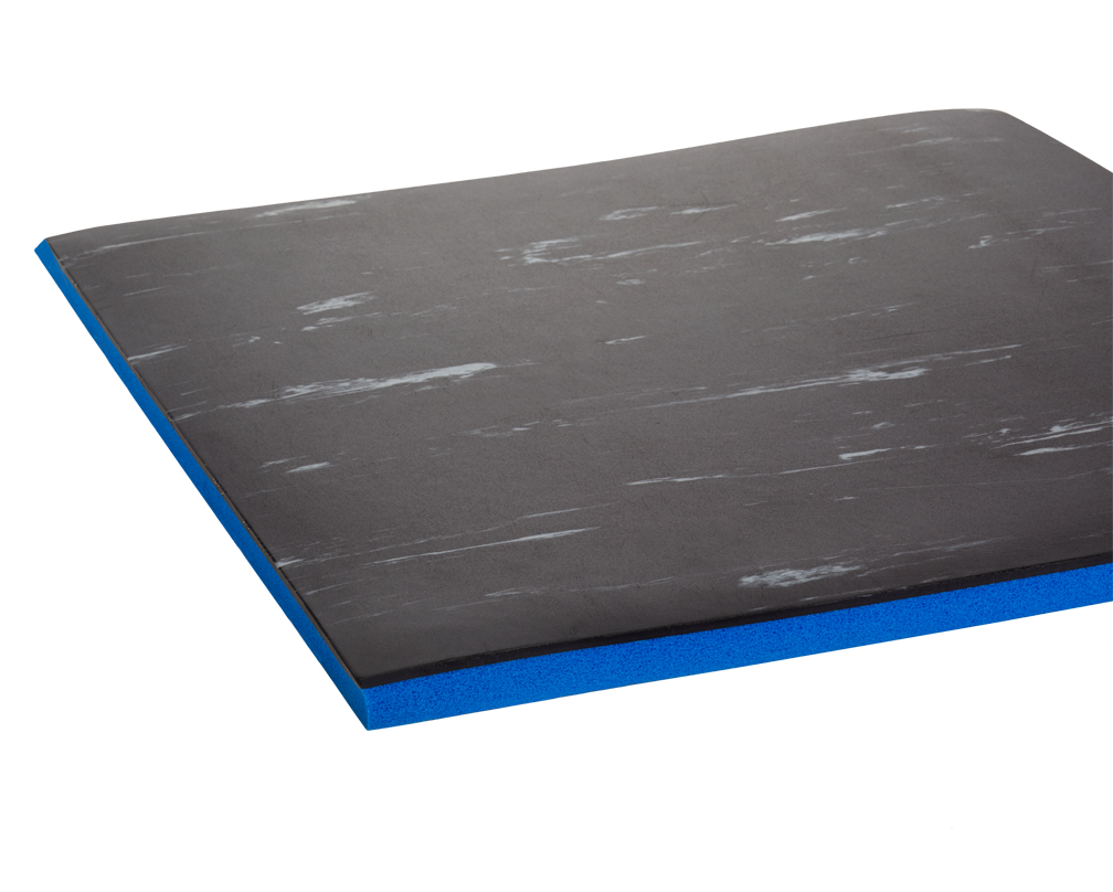 Crown Matting WVR1224BK Workers-Delight Spiffy Vinyl 2'x60' Black Anti-Fatigue Dry Area Mat