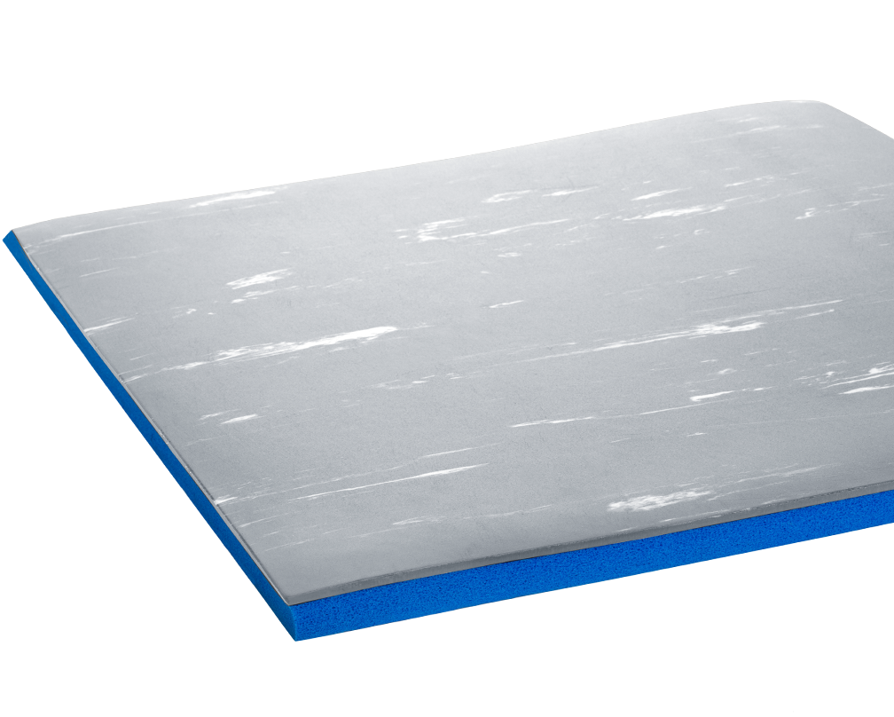 Crown Matting WVR1248FY Workers-Delight Spiffy Vinyl 4'x60' French Gray Anti-Fatigue Dry Area Mat