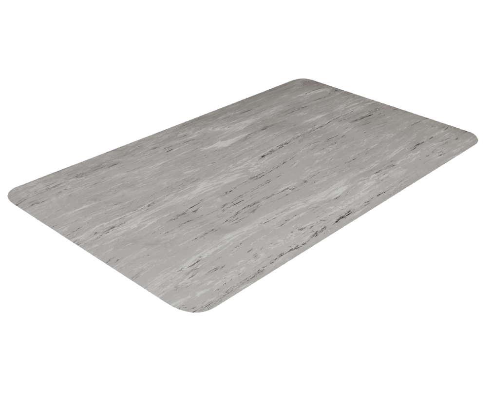 Crown Matting WV 1223FY Workers-Delight Spiffy Vinyl 2'x3' French Gray Anti-Fatigue Dry Area Mat