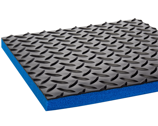 Crown Matting WD 3435BK Workers-Delight Deck Plate Ultra 3'x5' Black Anti-Fatigue Dry Area Mat