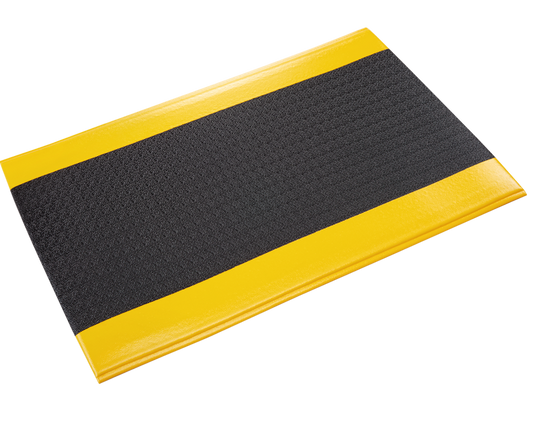 Crown Matting CK41236YB Comfort-King 1/2 3'x60' Black w/Yellow Anti-Fatigue Dry Area Mat
