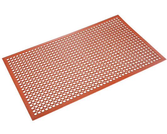 Crown Matting WS CT32TC Safewalk-Light Grease-Resistant 3'x20' Terra Cotta Anti-Fatigue Wet/Oily Area Mat