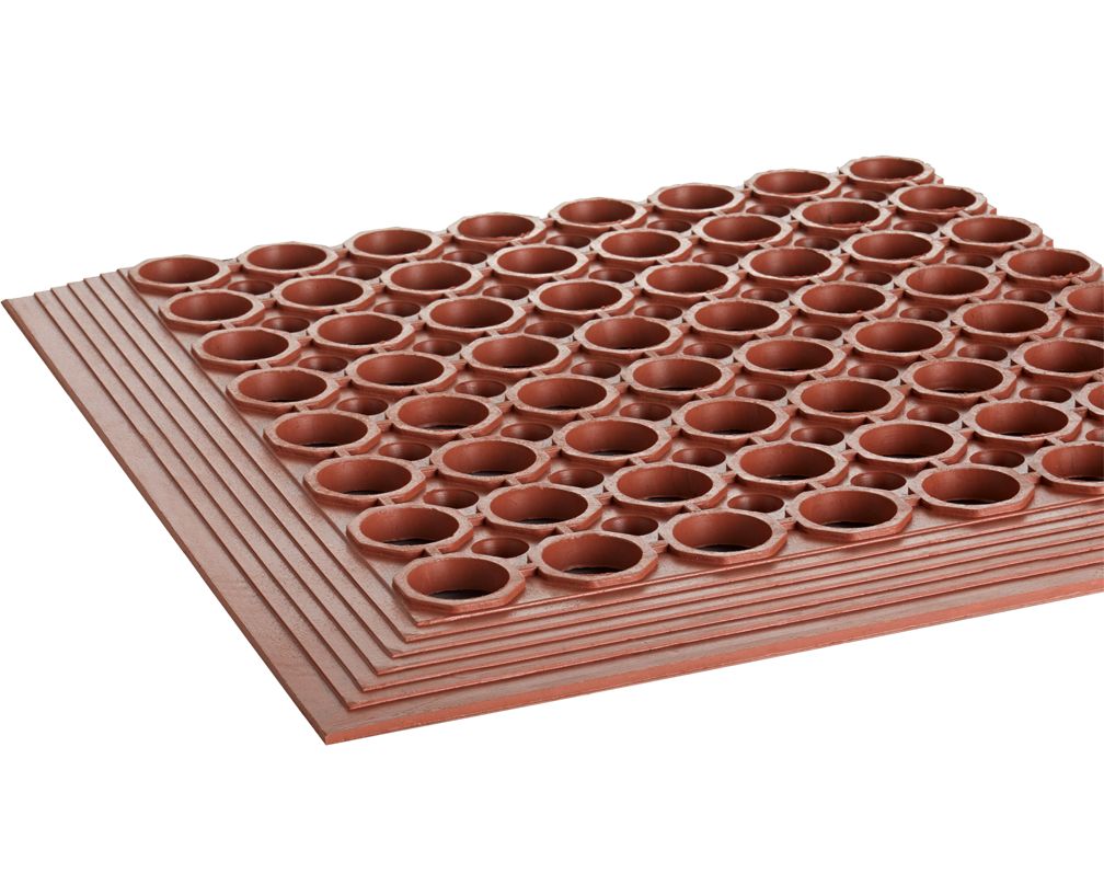 Crown Matting WS CT32TC Safewalk-Light Grease-Resistant 3'x20' Terra Cotta Anti-Fatigue Wet/Oily Area Mat