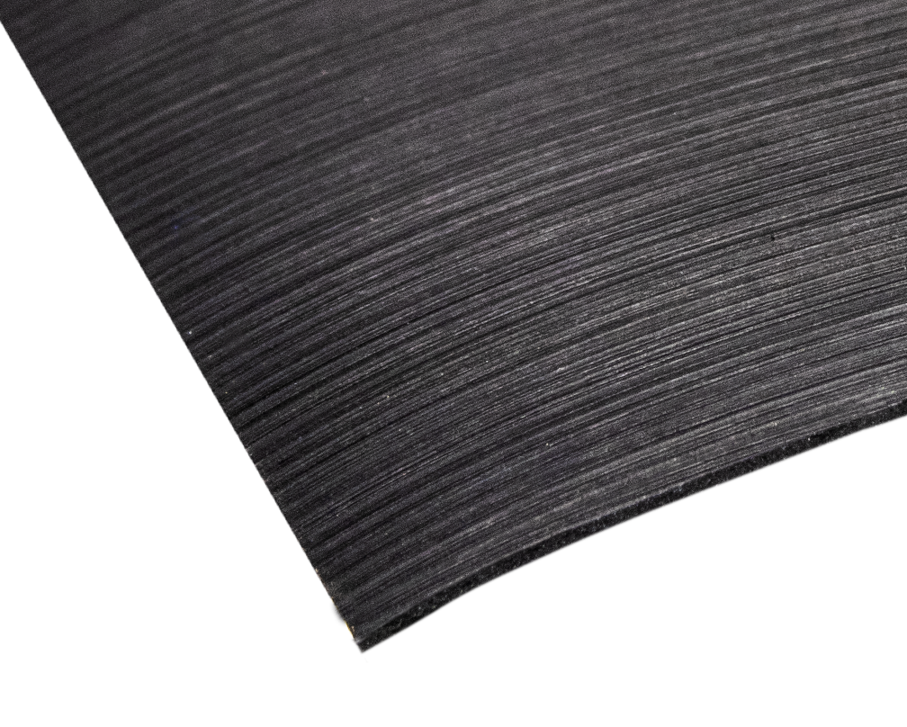 Crown Matting CRR1824BK Corrugated Rubber Runner 2'x75' Black Specialty Mat