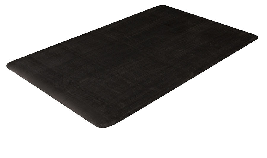 Crown Matting CRRSB36BK Corrugated Switchboard Runner 3'x75' Black Specialty Mat