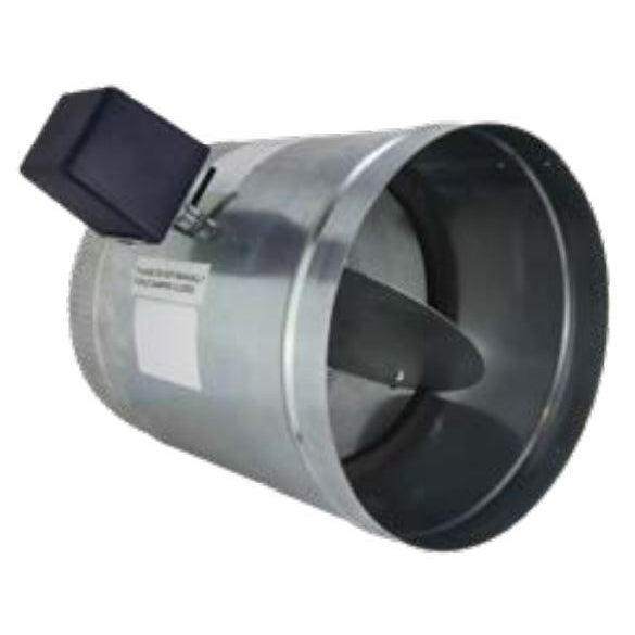 iO HVAC Controls D-04-120V-PO 4" Powered Open, 2 Wire Damper With 120V Actuator