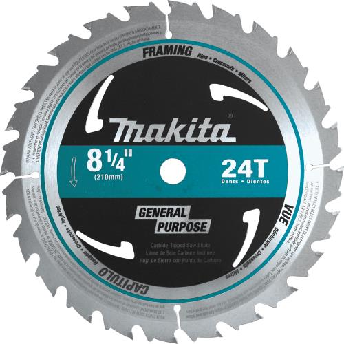 Makita D-21521 8‘1/4" 24T Carbide‘Tipped Circular Saw Blade, Framing