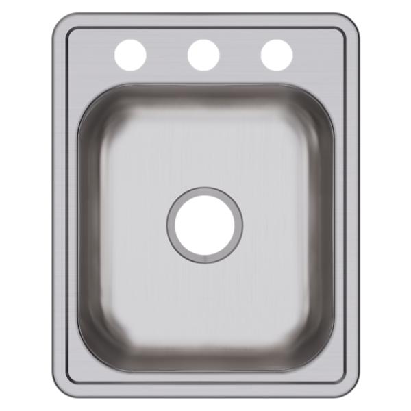 Elkay D11721 Dayton® Stainless Steel 17" x 21-1/4" x 6-1/2" Single Bowl Drop-in Bar Sink