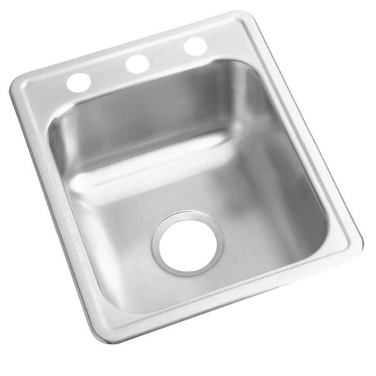 Elkay D11721 Dayton® Stainless Steel 17" x 21-1/4" x 6-1/2" Single Bowl Drop-in Bar Sink