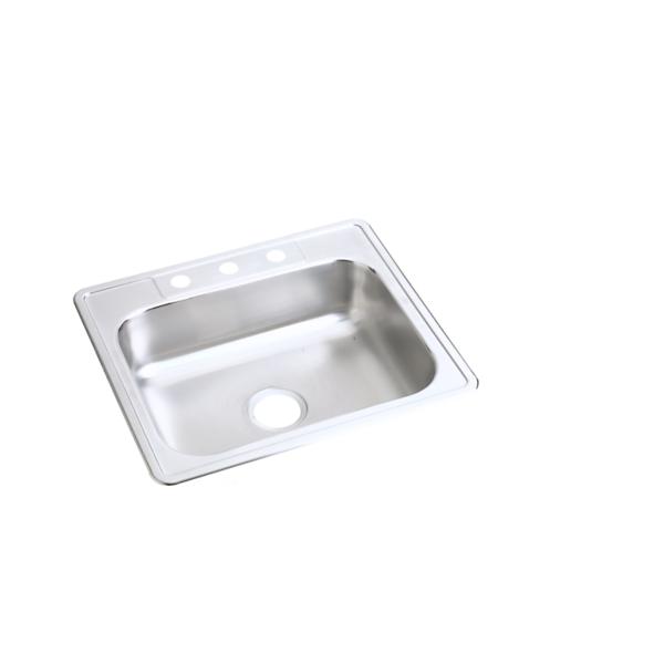 Elkay D12521 Dayton® Stainless Steel 25" x 21-1/4" x 6-9/16" Single Bowl Drop-in Sink