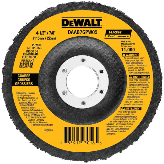 Dewalt DAAB7GPW05 4-1/2" X 7/8" Power Wheel Non-Woven Flap Disc