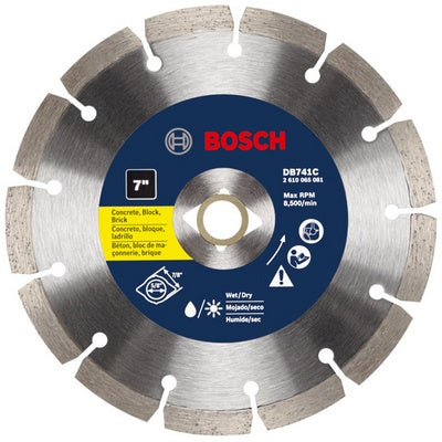 Bosch DB741C 7" Prem. Seg. Diamond Bld W/Clam