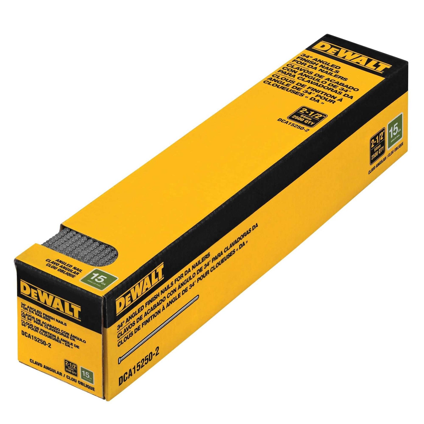 Dewalt DCA15200G-2 15 Gauge Da Angled Finish Nails