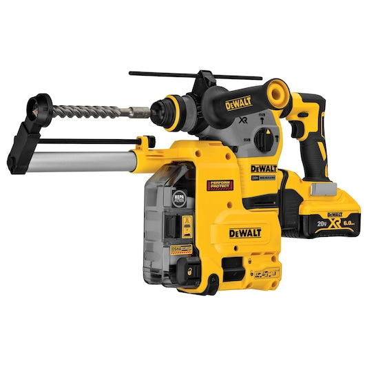 Dewalt DCH293R2DH 20V Max* Xr® Brushless 1-1/8 In. L-Shape Sds Plus Rotary Hammer Kit With On Board Extractor
