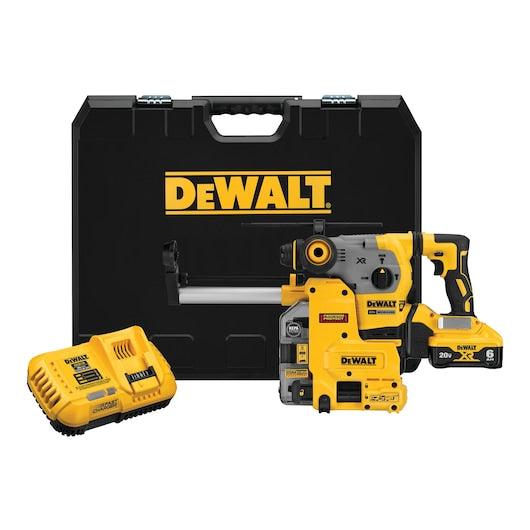 Dewalt DCH293R2DH 20V Max* Xr® Brushless 1-1/8 In. L-Shape Sds Plus Rotary Hammer Kit With On Board Extractor