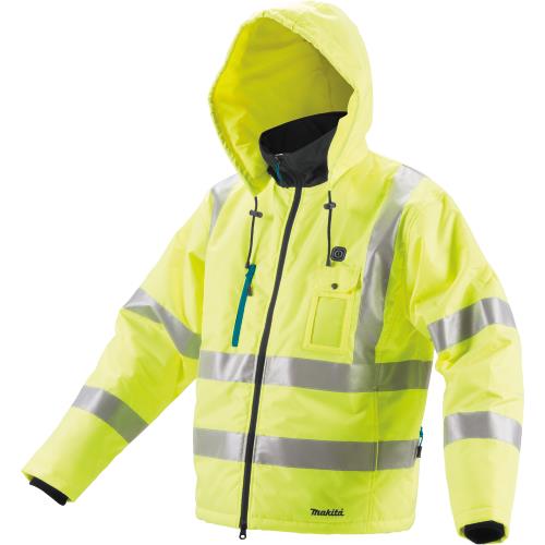 Makita DCJ206ZL 18V LXT® Lithium‘Ion Cordless High Visibility Heated Jacket, Jacket Only (L)