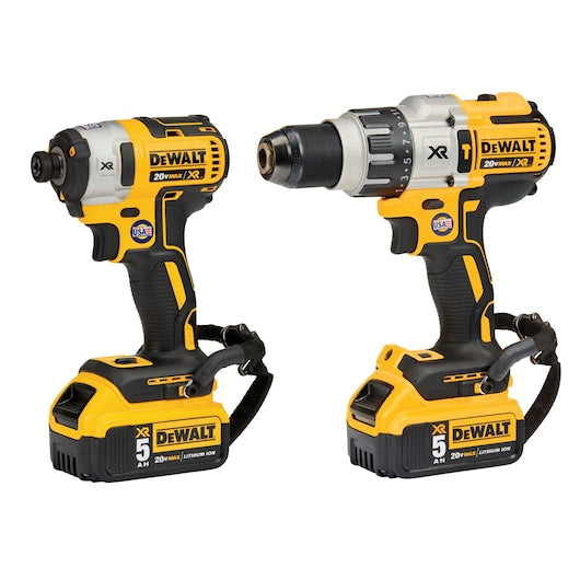 Dewalt DCK299P2LR 20V Max* Xr® Hammer Drill/Impact Driver Combo Kit With Lanyard Ready Attachment Points