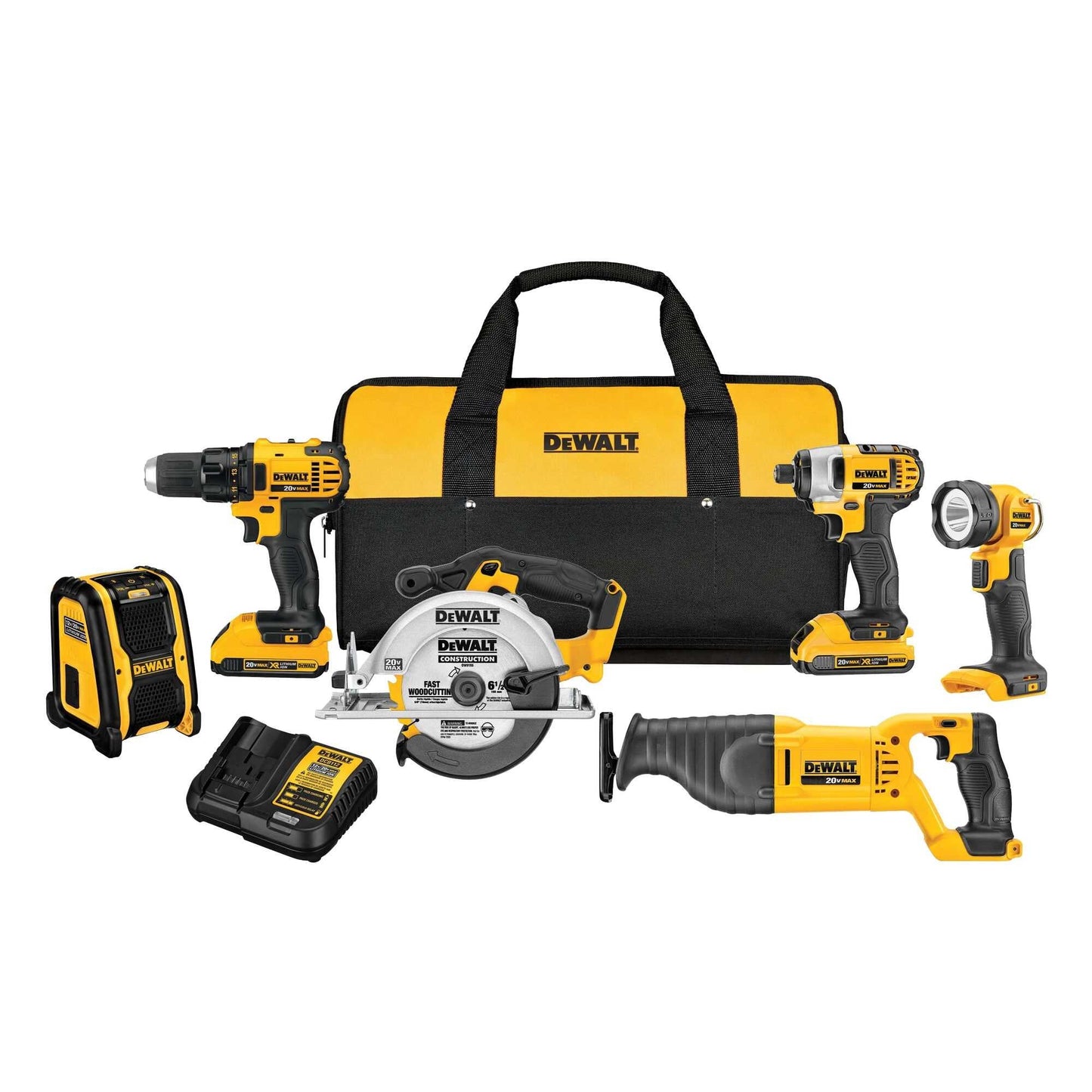 Dewalt DCK620D2 20V Max* 6-Tool Combo Kit