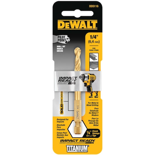 Dewalt DD5116 Impact Ready® Titanium Nitride Coating Drill Bits