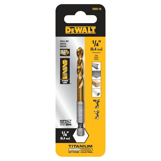 Dewalt DD5116 Impact Ready® Titanium Nitride Coating Drill Bits