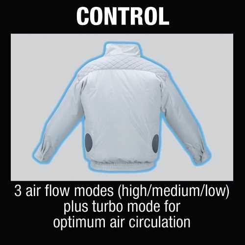 Makita DFJ405ZM 18V LXT® Lithium‘Ion Cordless UV Resistant Fan Jacket, Jacket Only (M)