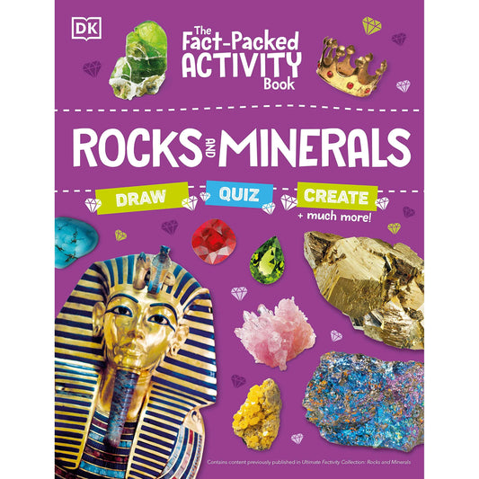 Paradise Clay DKP130 The Fact-Packed Activity Book: Rocks and Minerals: With More Than 50 Activities, Puzzles, and More! - Book