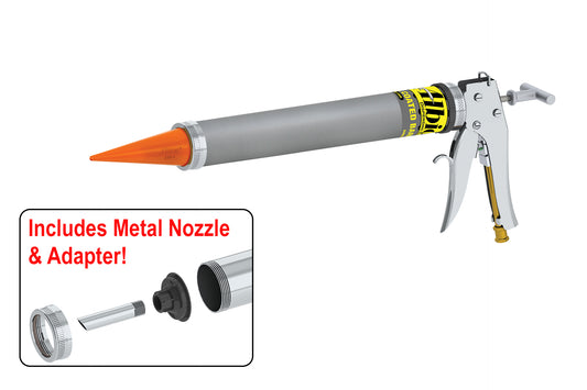 Albion Engineering DL-45-T24A 20oz Air-Powered Sausage Gun w/ Teflon Barrel and Orange Cone Nozzles