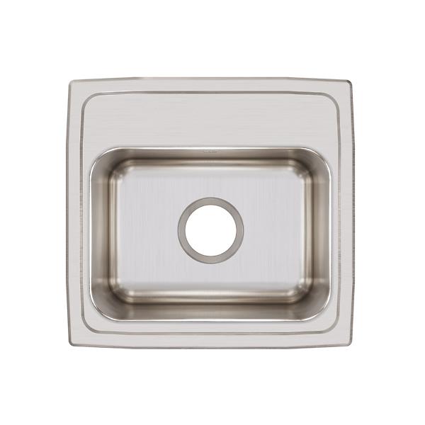 Elkay DLRQ171610 Lustertone® Classic Stainless Steel 17" x 16" x 10-1/8" Single Bowl Drop-in Sink with Quick-clip