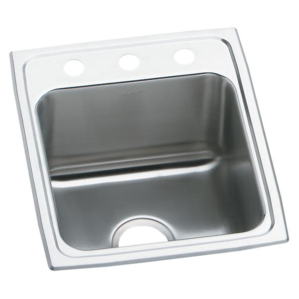 Elkay DLR172010 Lustertone® Classic Stainless Steel 17" x 20" x 10-1/8" Single Bowl Drop-in Sink