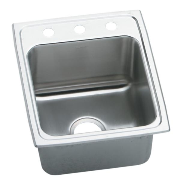 Elkay DLRQ172210 Lustertone® Classic Stainless Steel 17" x 22" x 10-1/8" Single Bowl Drop-in Sink with Quick-clip