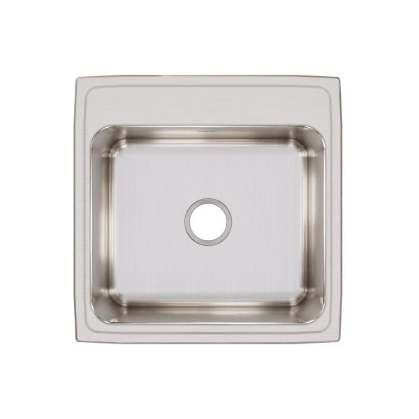 Elkay DLRQ222210 Lustertone® Classic Stainless Steel 22" x 22" x 10-1/8" Single Bowl Drop-in Sink with Quick-clip