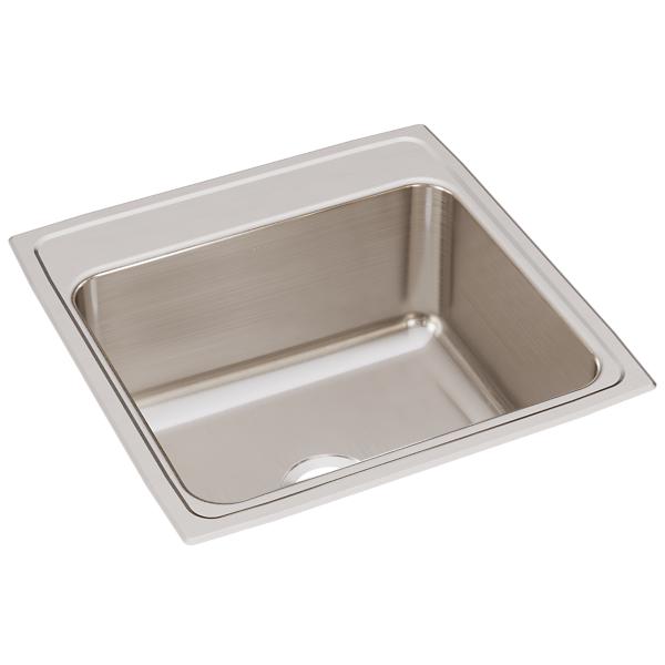 Elkay DLR222210 Lustertone® Classic Stainless Steel 22" x 22" x 10-1/8" Single Bowl Drop-in Sink