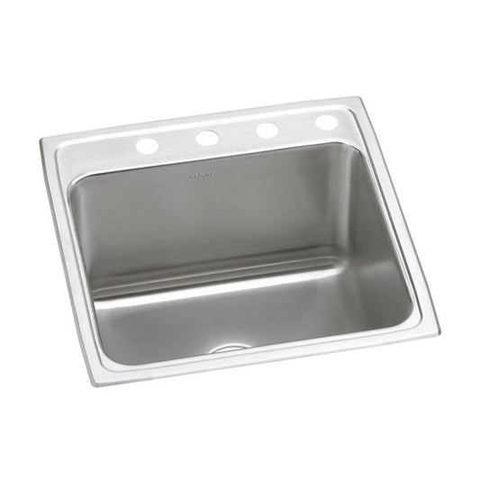 Elkay DLR222212 Lustertone® Classic Stainless Steel 22" x 22" x 12-1/8" Single Bowl Drop-in Sink