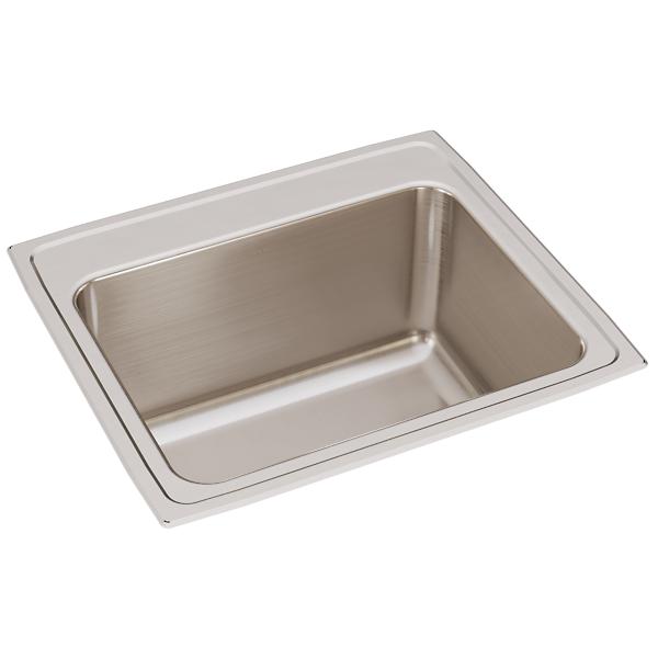 Elkay DLR252212 Lustertone® Classic Stainless Steel 25" x 22" x 12-1/8" Single Bowl Drop-in Sink