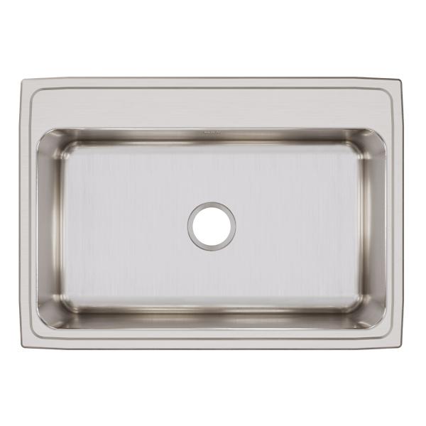 Elkay DLRQ312210 Lustertone® Classic Stainless Steel 31" x 22" x 10-1/8" Single Bowl Drop-in Sink with Quick-clip