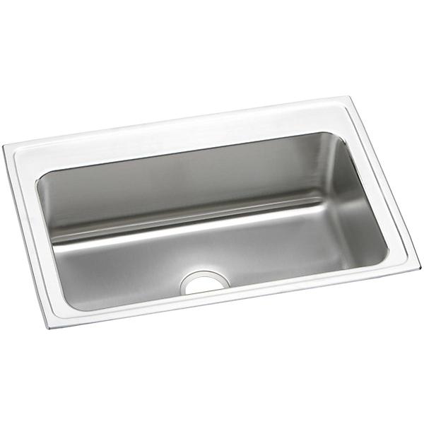Elkay DLRSQ332210 Lustertone® Classic Stainless Steel 33" x 22" x 10-1/8" Single Bowl Drop-in Sink with Quick-clip