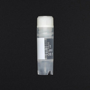 Globe Scientific 3001 CryoCLEAR vials 1.0mL STERILE Internal Threads Attached Screwcap with Co-Molded Thermoplastic Elastomer (TPE) Sealing Layer Conical Bottom Self-Standing Printed Graduations Writing Space and Barcode 50/Bag 10 Bags/Case