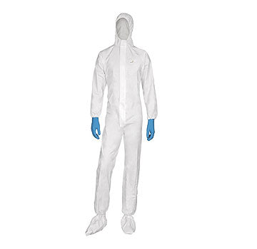 Delta Plus WELDT1155X DT115 Unisex Disposable Overalls With Hood, White, 5X