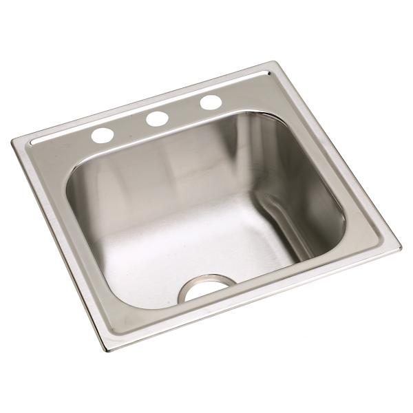 Elkay DPC1202010 Dayton® Stainless Steel 20" x 20" x 10-1/8" Single Bowl Drop-in Laundry Sink