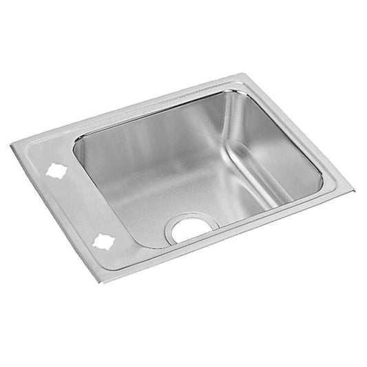 Elkay DRKAD221765 Lustertone® Classic Stainless Steel 22" x 17" x 6-1/2" Single Bowl Drop-in Classroom ADA Sink