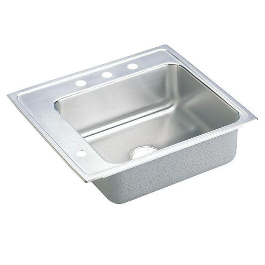 Elkay DRKADQ222045L Lustertone® Classic Stainless Steel 22" x 19-1/2" x 4-1/2" Single Bowl Drop-in Classroom ADA Sink