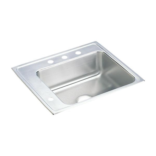 Elkay DRKAD222060L Lustertone® Classic Stainless Steel 22" x 19-1/2" x 6" Single Bowl Drop-in Classroom ADA Sink