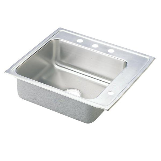 Elkay DRKAD222040R Lustertone® Classic Stainless Steel 22" x 19-1/2" x 4" Single Bowl Drop-in Classroom ADA Sink